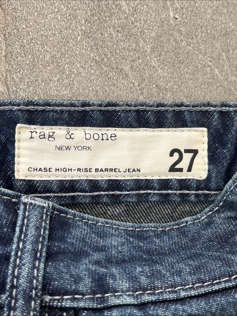 ๐ NWT Rag & Bone The Chase High Rise Barrel Jeans Size 27 Grafton Wash Cotton - Picture 8 of 13